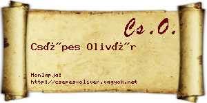 Csépes Olivér névjegykártya