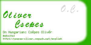 oliver csepes business card