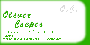 oliver csepes business card